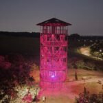 Saae adere à campanha “Agosto Lilás” com iluminação temática no Parque do Mirim